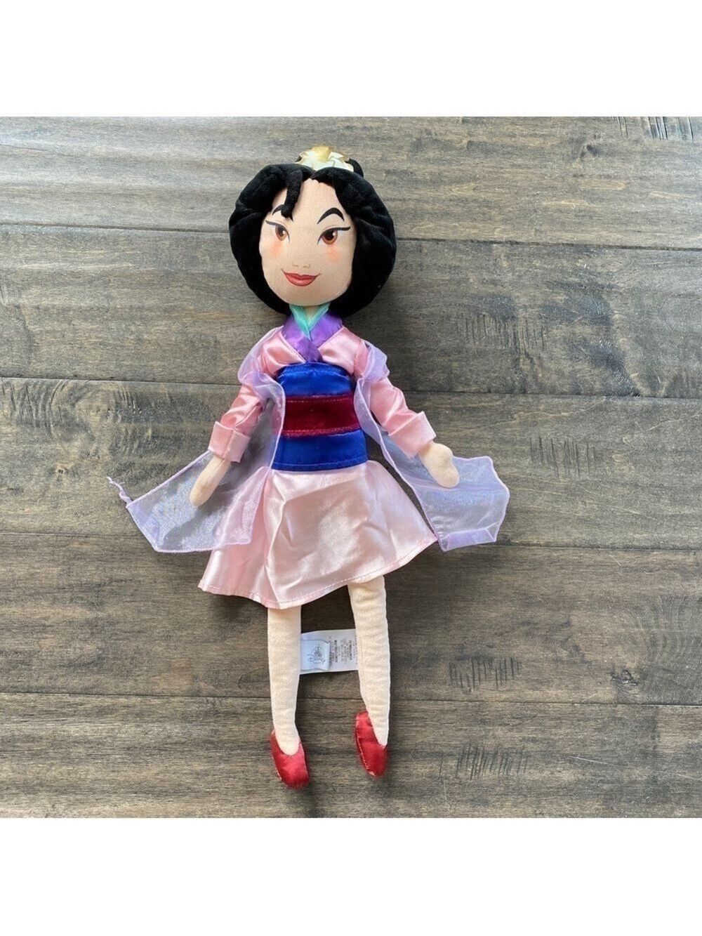 Disney Store Princess Mulan Plush Doll 20" Kimono Dress